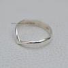 Sterling Silver Chevron Ring, Handmade Stackable Thumb Ring