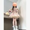 Sweet Spice Girl Blue Floral Dress Female Small Summer Beautiful Fluffy Short Dress Flying Sleeves Princess Cake Dress