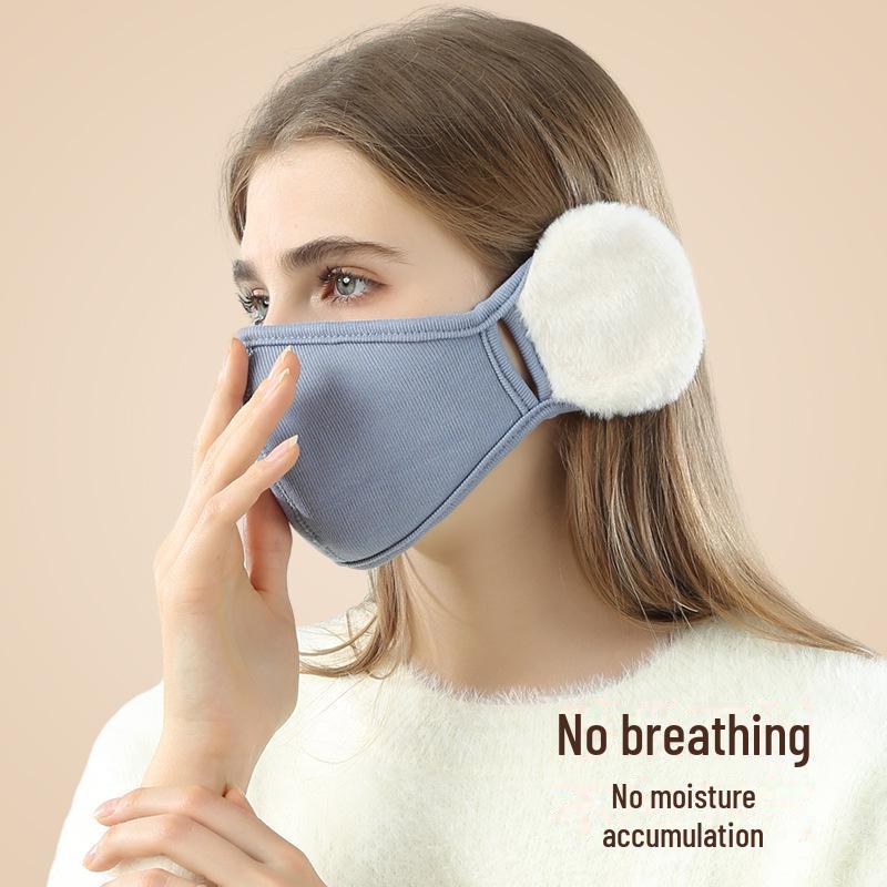 Dámská zimní cyklistická maska: Teplé, větruodolné, prodyšné, 3D design, ochrana sluchu, odhalující obličej, malé, plus samet, zesílené.