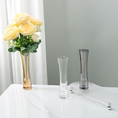 Elegant Slim Waist Mini Crystal Vase for Fresh Flowers - Wine Glass Style