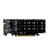 Mini PCI-E X16 To for M.2 M-key NVMEx4 SSD Expansion Adapter 4 Disks PCIE for Ra