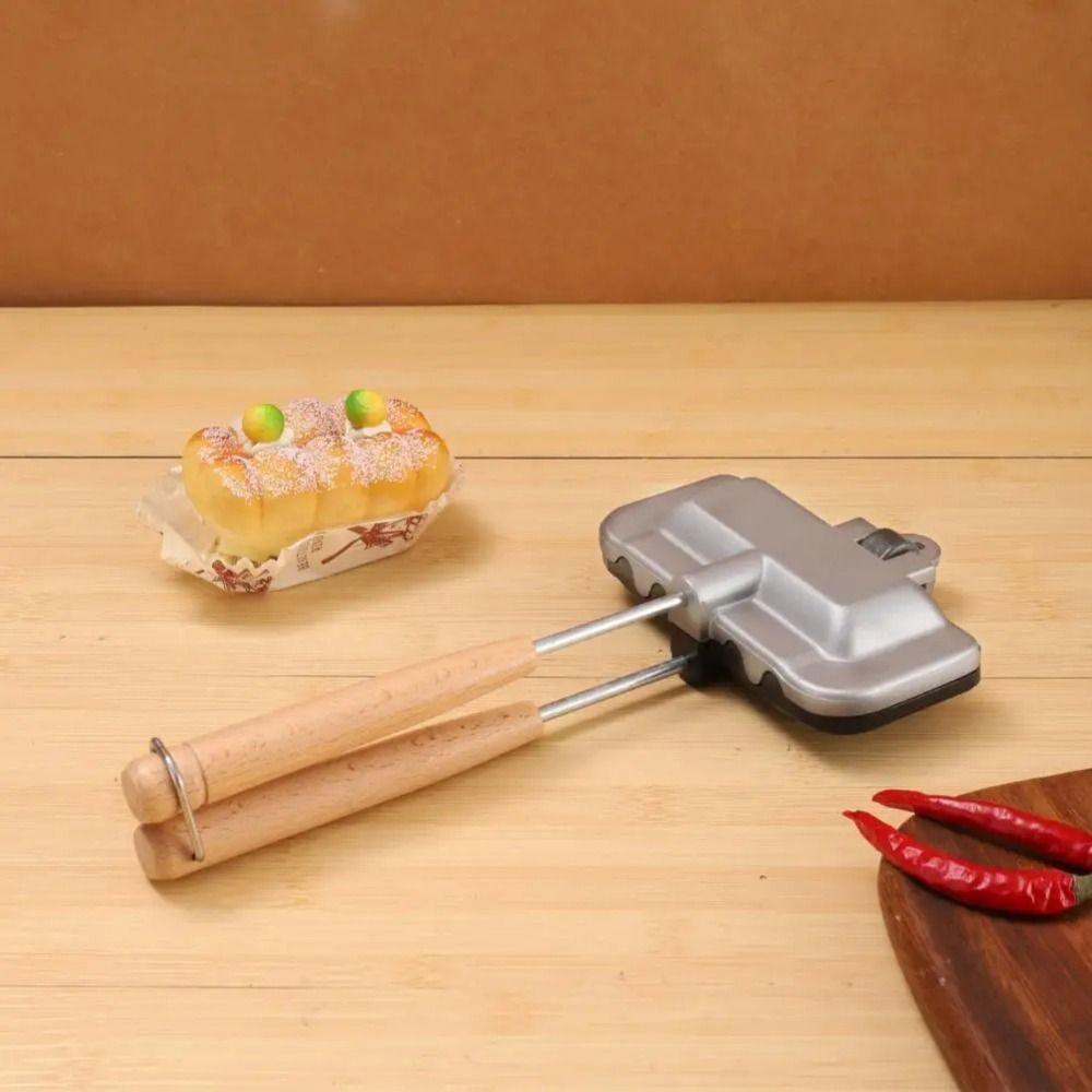 Long Handle Dual-Color Sandwich Grill Rectangular Sandwich Maker Sandwich Baking Pan  Kitchen Tool