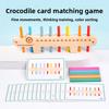 Crocodile Wooden Montessori Puzzle Toy Motor Skill Train Kids Educate Early