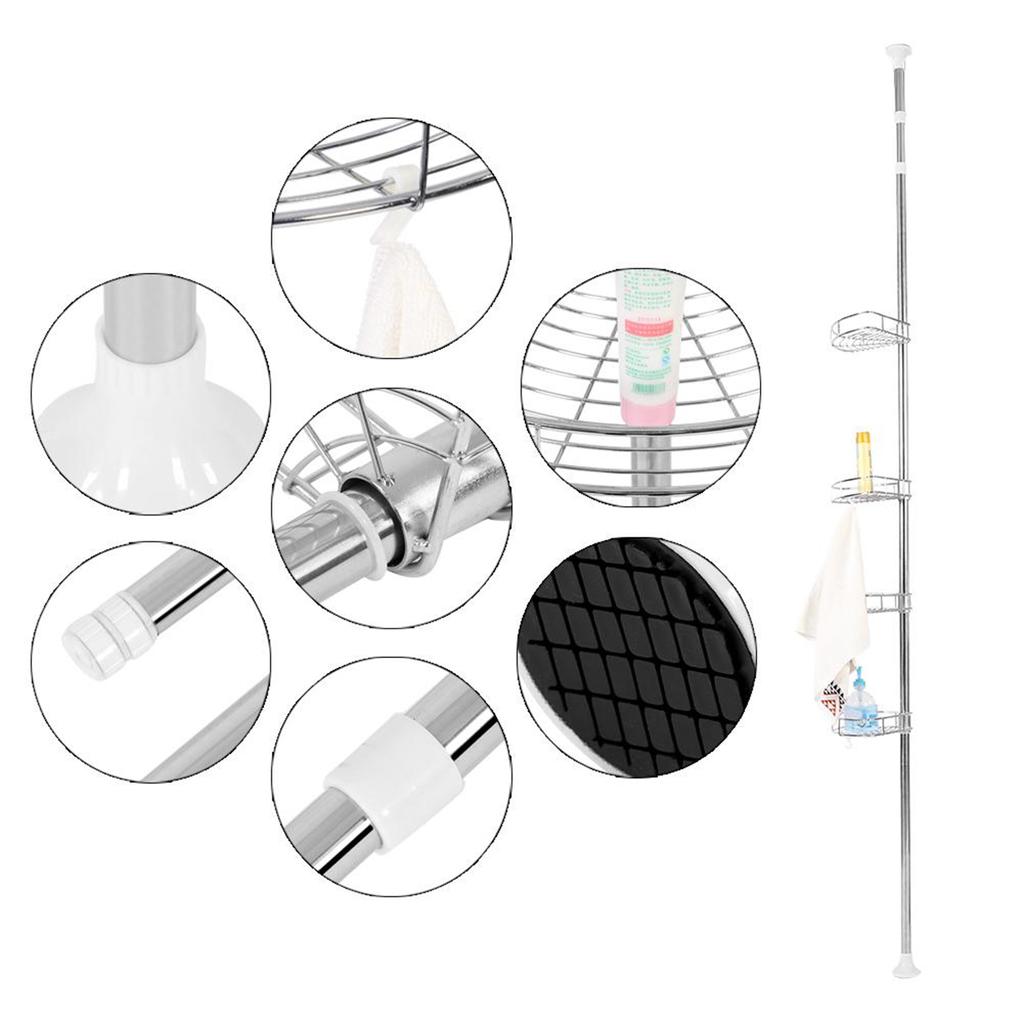 4 Layers Bathroom Storage Rack Stainless Steel Toilet Shelf Holder Organizer
