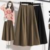 Plus Size Hohe Taille A-Linie Regenschirmrock mit Taschen - Frühjahr 2026 Trend