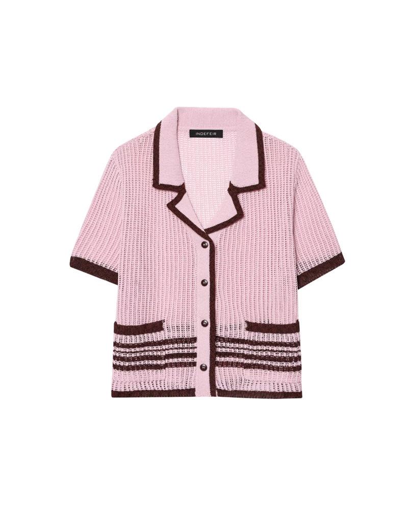 TAOP&ZA Women's Summer Commuter Knitted Shorts Set with Turn-Down Collar and Short Sleeves