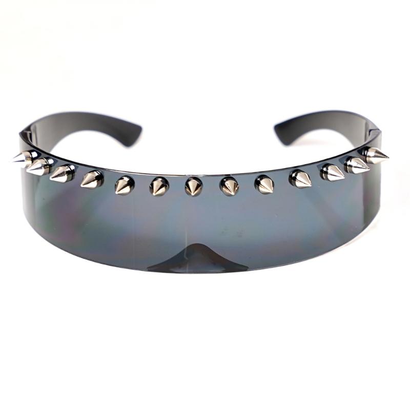 Punk Rivets Sunglasses Lightweight PC Studs Party Dance Eyewear For Outdoor Sports And Street Fashion