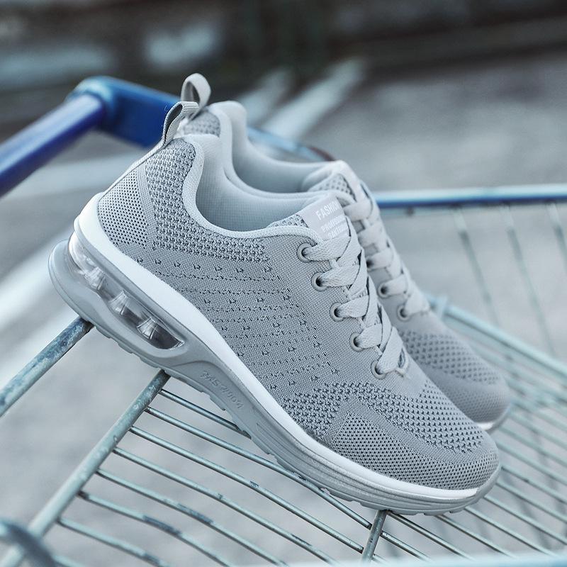 Fashion Air Cushion Running Shoes Ladies Mesh Breathable Walking Shoes for Women Red Sneakers Casual Lightweight Tennis Sports Shoes Man