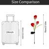 Outdoor Tulip Flower Garden Solar Light Stake Decorative Landscape Lamp for Yard Patio Park Villa Ground Installation