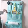 Wall-mounted Multi-functional Storage Bag Behind Door Organizer with Dividers for Student Dorm Bedroom Storage for Stationery