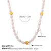 Waterproof New Baroque Freshwater Pearl Bracelet  Necklace Set Light Luxury Beaded Bracelets With EU Reach US CPSIA Standard
