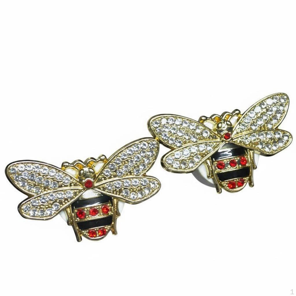 Glittering Bee Air Vent Clip Sparkling Rhinestones Jeweled Animal Car Odor Remover Easy