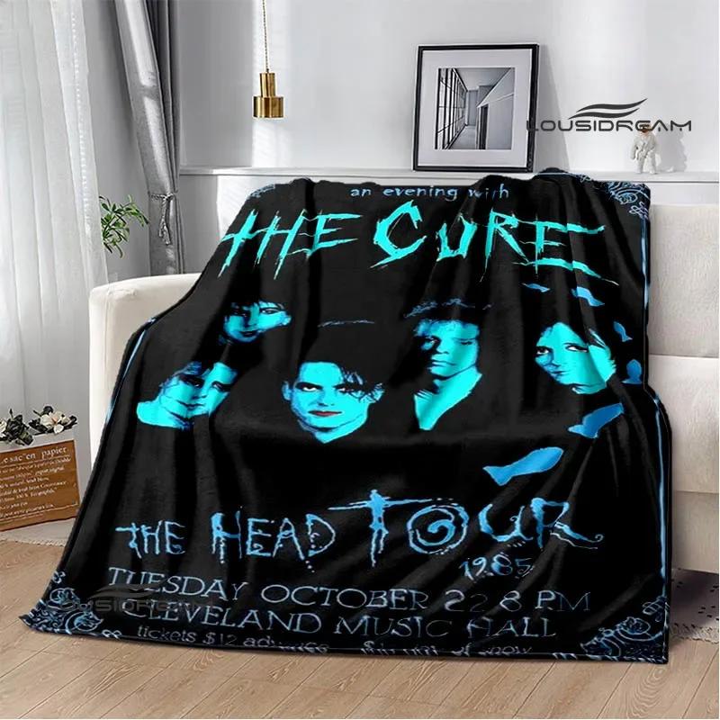 Rock band The cure Printed blankets picnic blanket Warm Flannel blankets Soft and comfortable blanket bed linings Birthday Gift