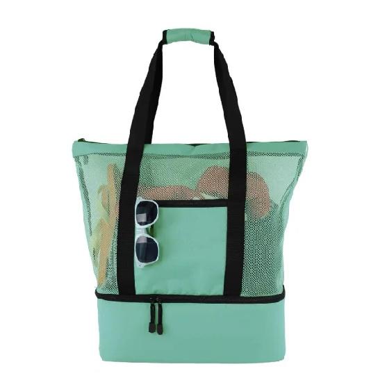 Heat Preservation Picnic Beach Bag Women Mesh Transparent Double-layer Swim Storage High Capacity Shopping Waterproof Bags Tote