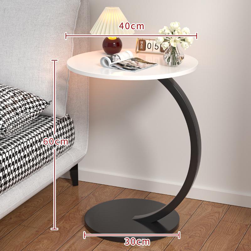 Modern Minimalist Bedside/Side Table: Round Design for Bedroom or Living Room