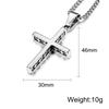 Stainless Steel Vintage Cross Pendant Necklace Men Religious Delicate Necklace Personality Jewelry