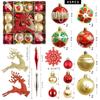 6cm Electroplated Shiny Irregular Christmas Tree Ball Set