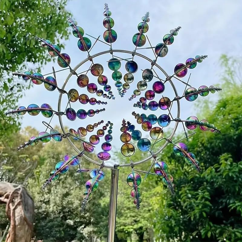Einzigartige und magische Windmühle, kinetische Windskulpturen & Spinner, 3D-Windspinner, bezaubernder Windspinner für Hof und Garten, Windfänger