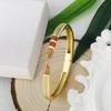 European and American New Bracelets with Fashionable Temperament, Light Luxury Color Zircon Open Bracelet