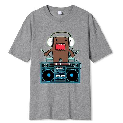 Domo Kun DJ Domo Trička Pánská Bavlna Vtipná trička Trička s krátkým rukávem Trička s krátkým rukávem Nápad na dárek