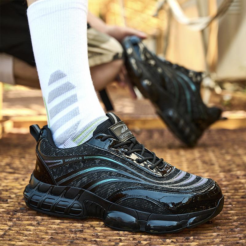 Steel Toe Work Safety Boots Comfortable Safety Man Shoes Industrial Safety Shoes Men for Work Light Weight Sneakers for Work