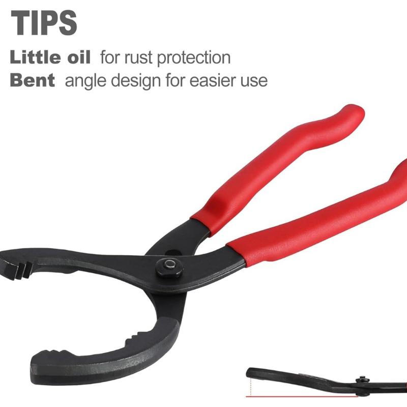 Oil Filter Wrench 12 Inch Adjustable Pliers Durable Nonslip Handles for Auto Oil Change Mechanic Garage