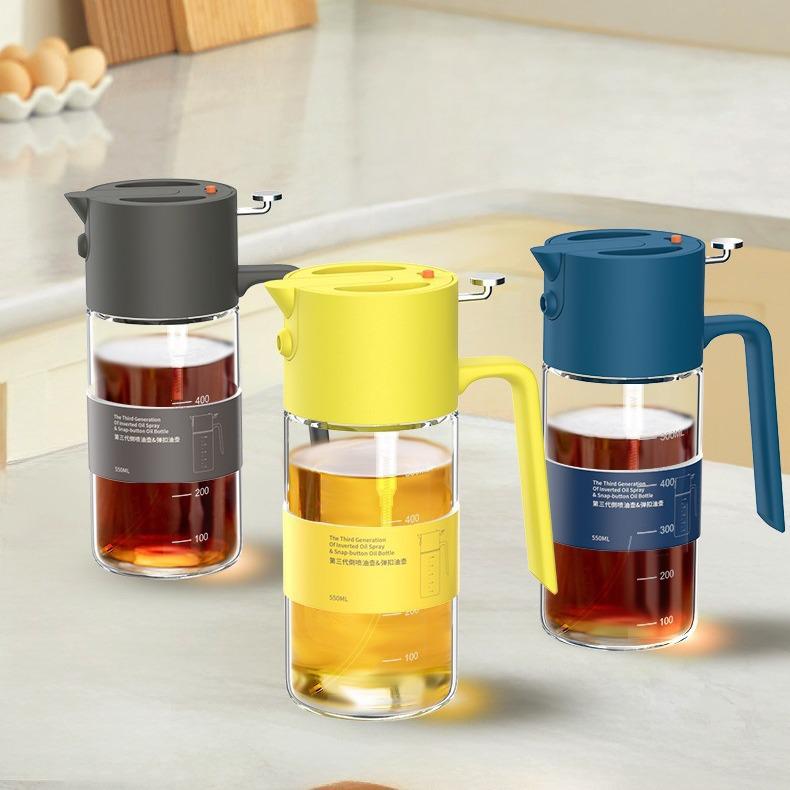 Dual-Use Glass Oil Spray Bottle for Kitchen & Air Fryer