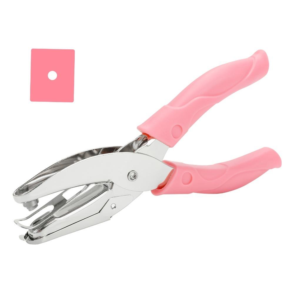 8 Sheet Capacity Handheld Hole Punch Metal Hole Punch Single Hole Puncher Greeting Cards