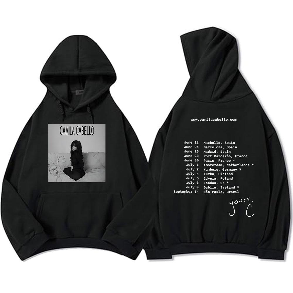 Camila Cabello Yours.C Tour 2025 Hoodies Langarm Fleece Herren/Damen Sweatshirts Grafik Kleidung Tasche Kapuzenpullover Männlich