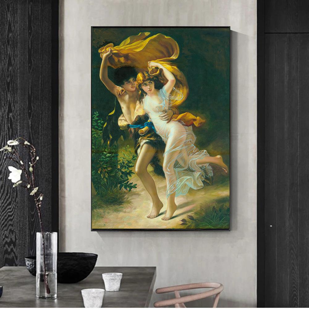 Pre Raphaelite Female Portrait British Landscape Canvas Painting Decoration Living Room Bedroom Wall Art Home Decoration