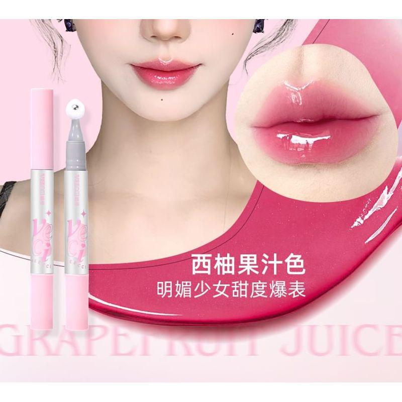 VEECCI - Crystal Clear Roll-On Lip Gloss Pen - 6 Colors