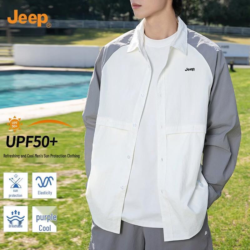 

JEEP Men s UPF50+ Sun Protection Shirt Jacket 2XL