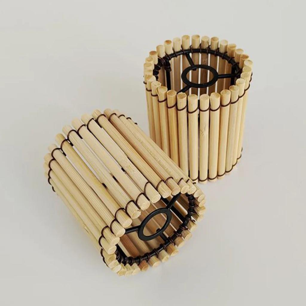 New Bamboo Lampshade Pendant Light Covers Accessories Decorative Hanging Small Bedroom