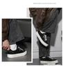 Men's 2025 Spring Black Canvas Thick-Soled Sneakers - Casual & Versatile for Students and Couples