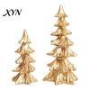 Christmas Gift Ideas 2Pcs Tree Ornaments, Vintage Gold Tabletop Decoration for Holiday Retro Style Decor Home And Fireplace Mantel Display,