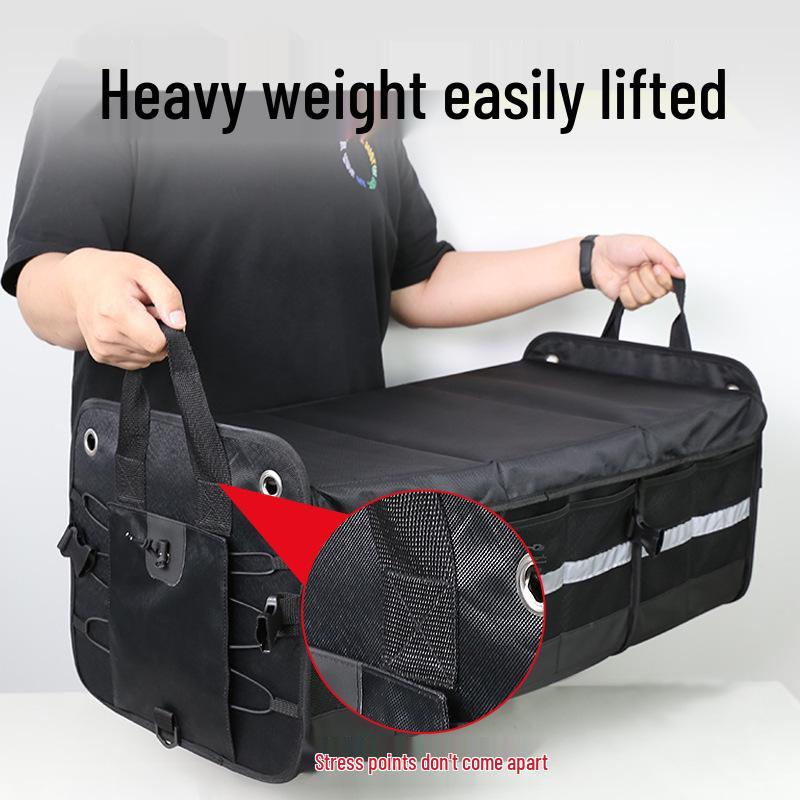 1680D Oxford Cloth Car Trunk Organizer - Cross-Border Folding Storage Box