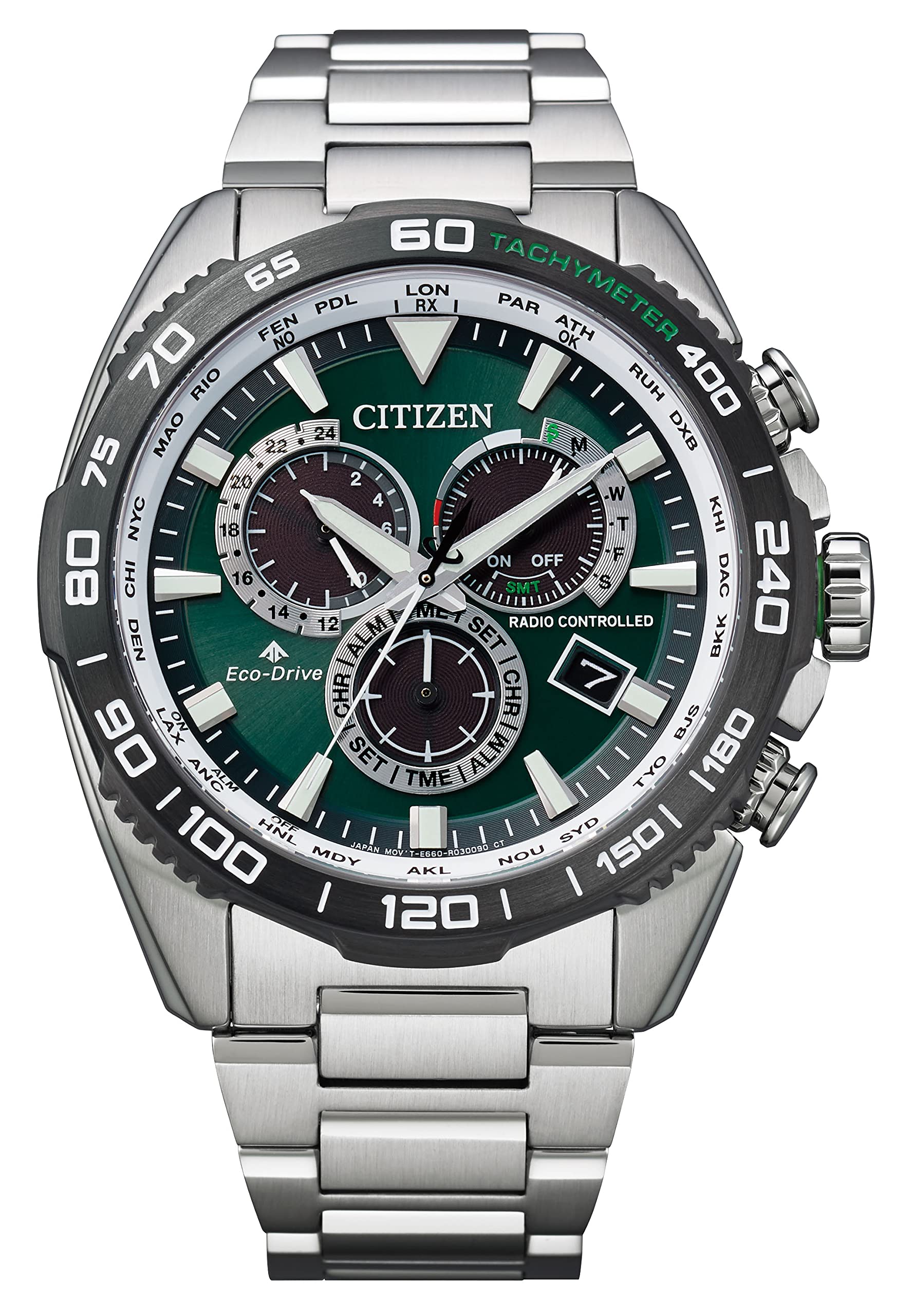 

Годинник CITIZEN PROMASTER Eco-Drive з радіокеруванням (Срібний/Діловий/Водонепроникний/Чоловічий) CB5034-91W Серія LAND Годинник Citizen з радіоконтролем та сонячним живленням