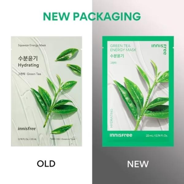 Innisfree Maschera energetica al tè verde 22ml