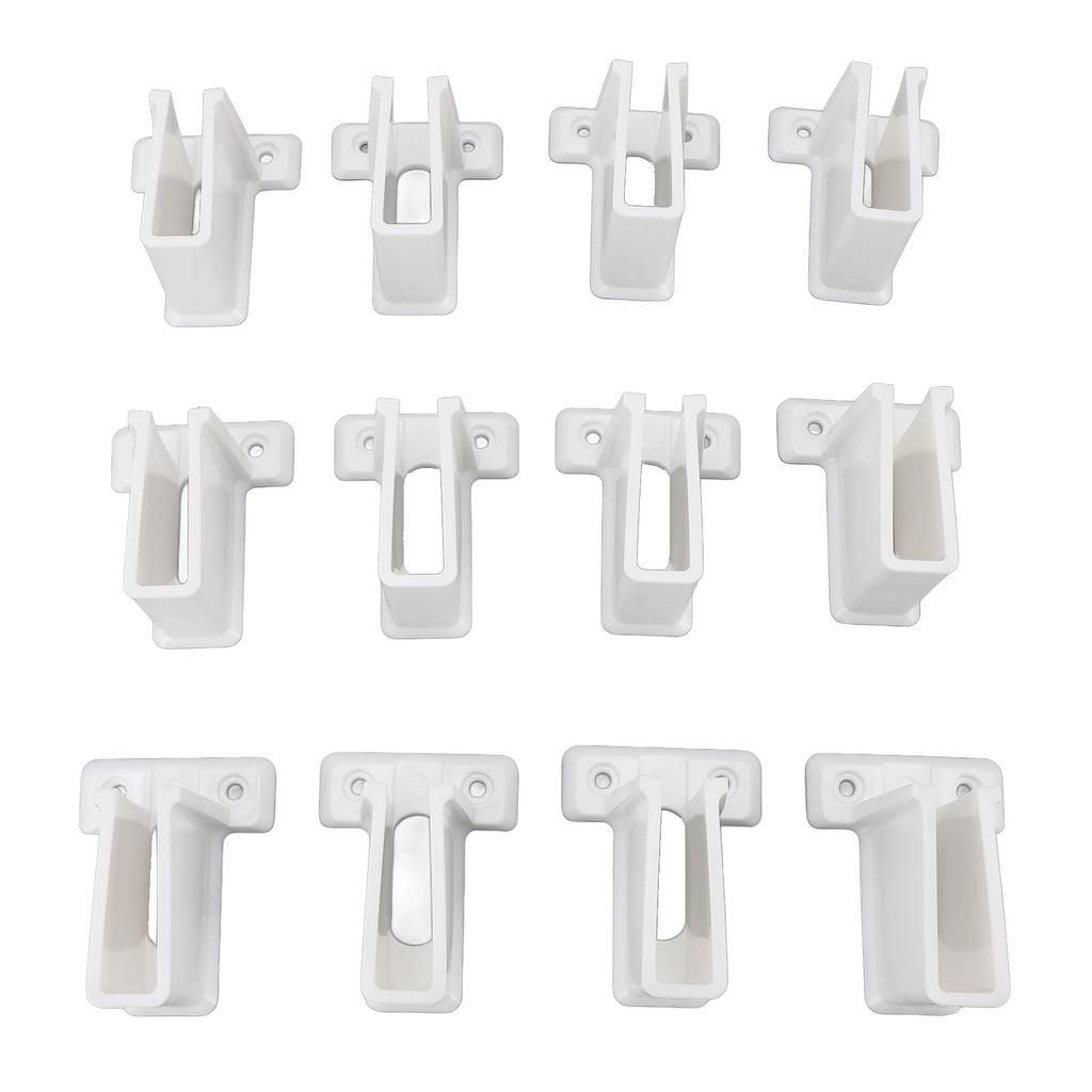 12 Pcs Wire Shelf End Bracket White Plastic Strong Load Bearing Closet Shelf Wall Bracket