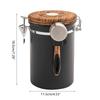 Stainless Steel Kitchen Coffee Canister Food Storage Jar with Date-Tracker and-Scoop for Grounds Coffee Sealing Can