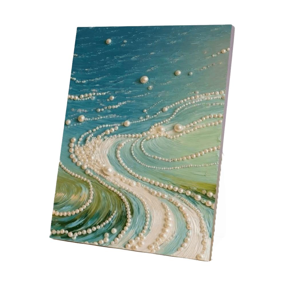 Flower Pearl Beads Painting Sea Decorative Painting DIY Painting Material Pack Wall Decor
