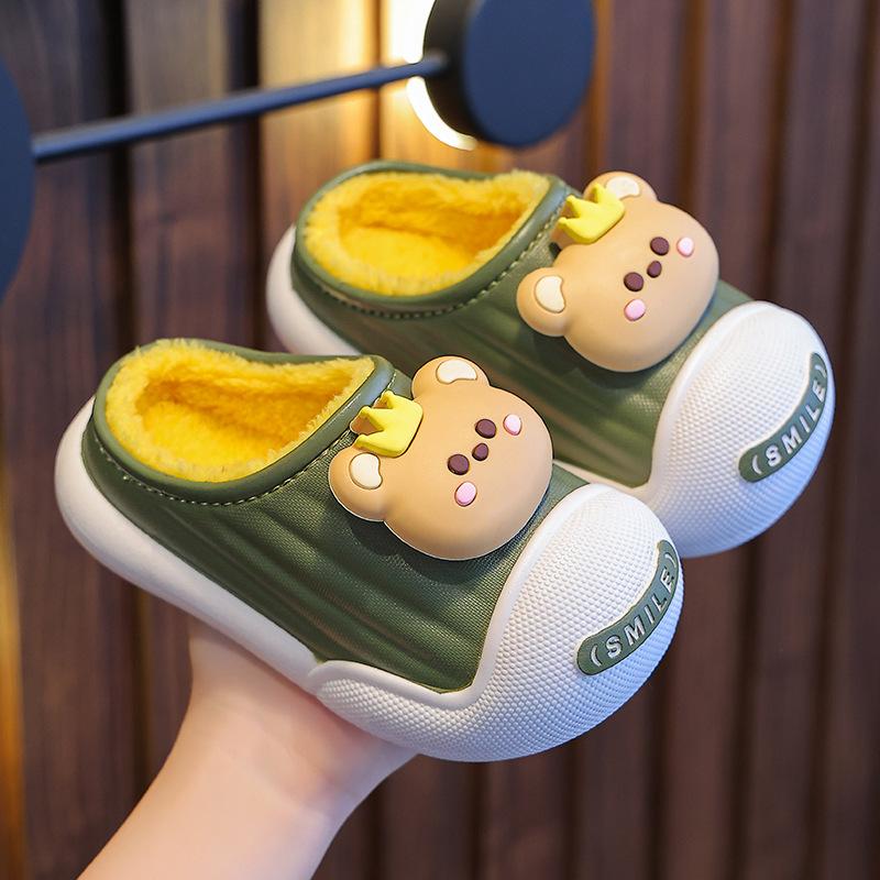 Children's Cotton Slippers   Winter Indoor Bottom Plush