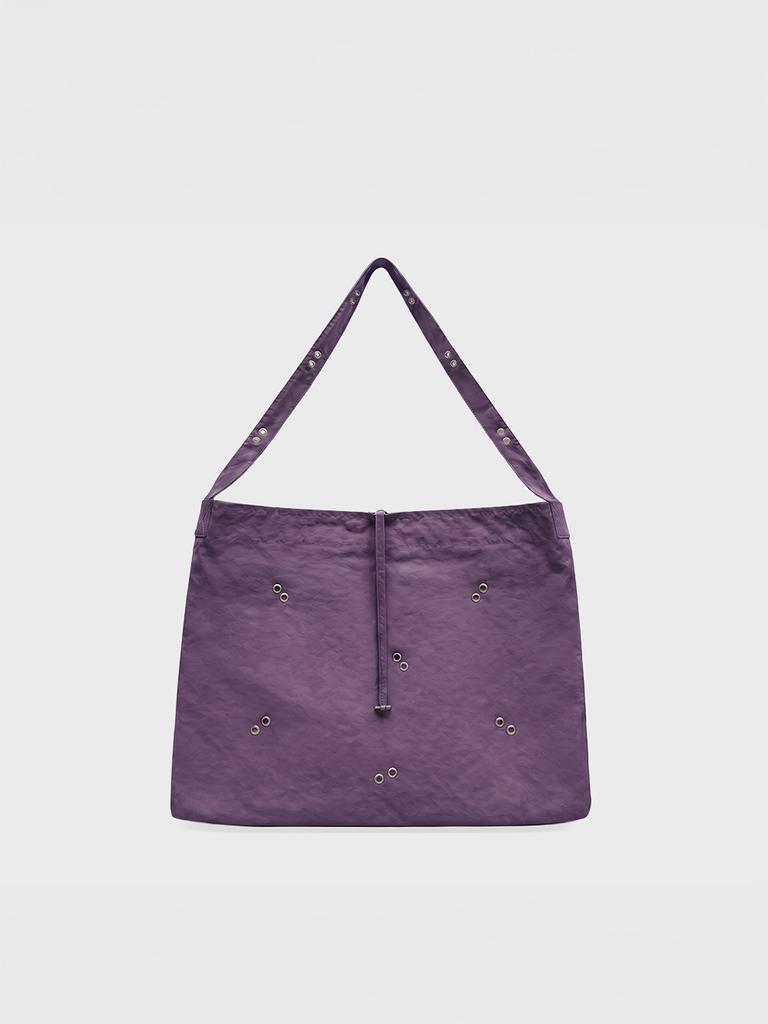 Prends Soin De Toi Atelier Eyelet Washed Shoulder Bag Purple