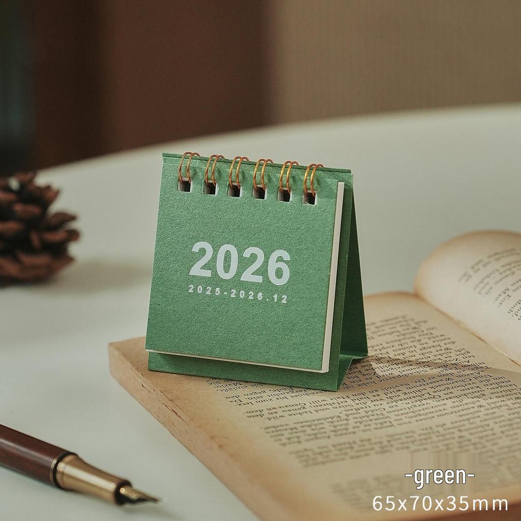Calendario da scrivania lunare retrò in stile MUJI 2025-2026, mini ornamento INS