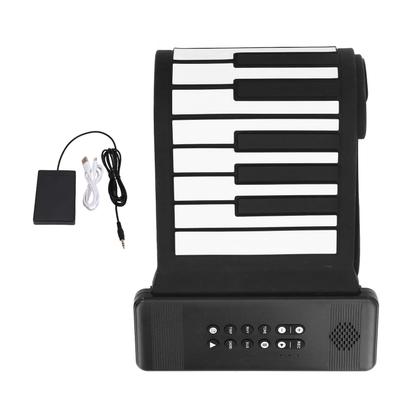 88 Key Hand Roll Piano 128 Tones USB MIDI Portable Folding Piano for Beginners