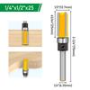 For Floor Splicing 3-flute Router Bit Contour Cutting Tool For Wood Carbide Cutting Tip Stable Contour Guidance
