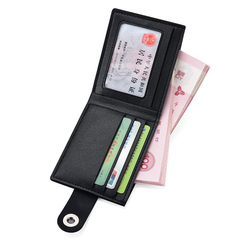 Men's Wallet Hasp Short Wallets for Men Made of Natural Leather PU Wallet Card Holder Perfect for You Magnetic Purses Small