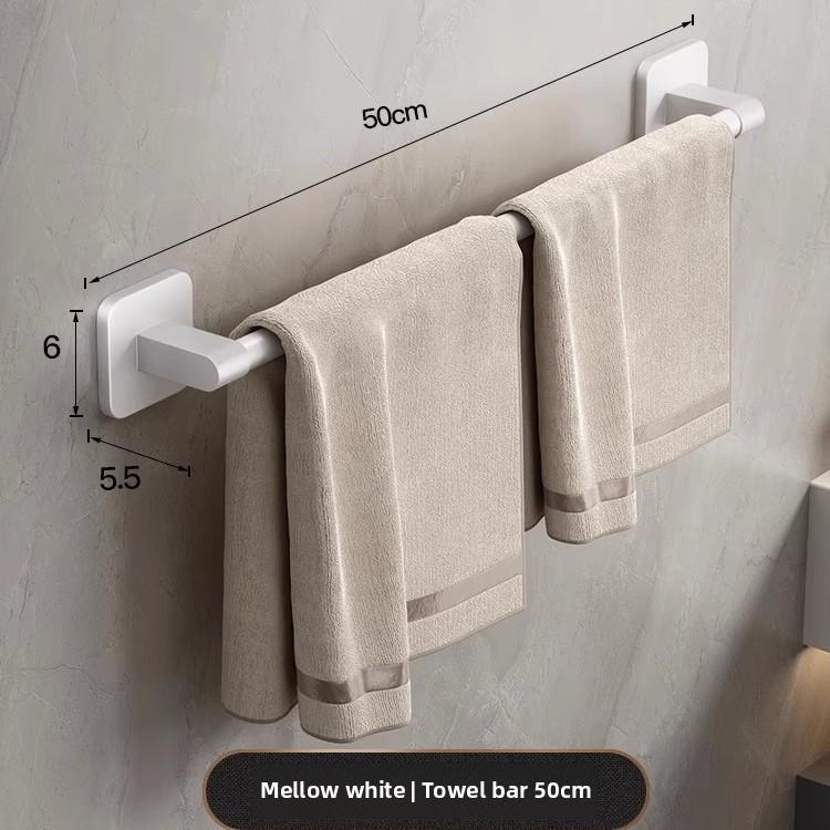 

Настенная полка для туалета без отверстий 50cm single pole белый