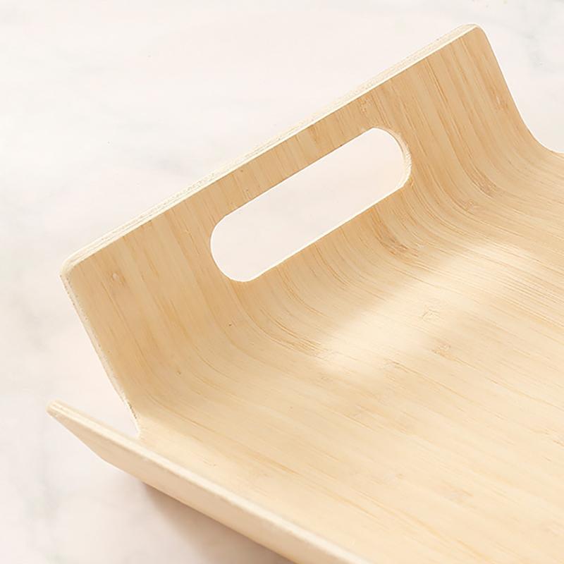 AT21-Bread Tray Storage Organizer Wooden Serving Tray Wood Tea Plate Food Dish Platter Plate Dinner Fruit Cake