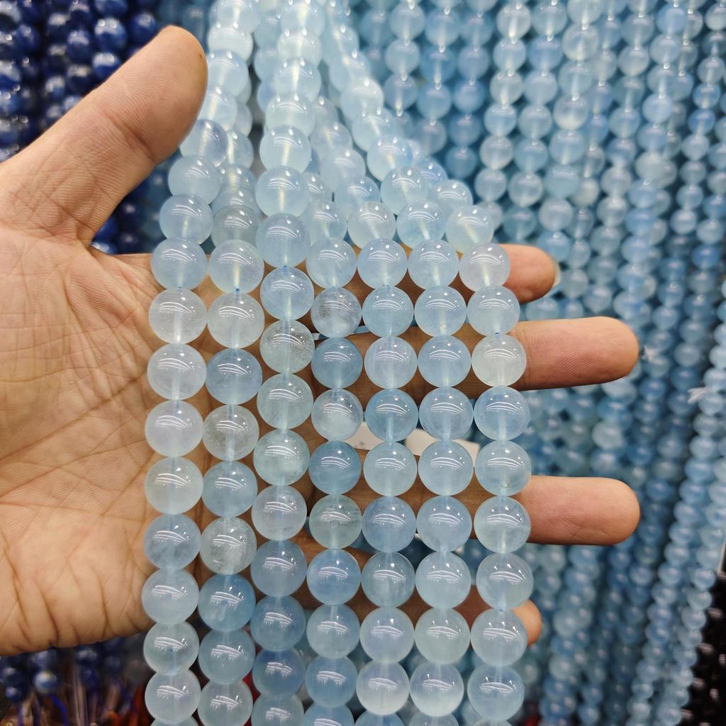 Blue Series Aquamarine & Blue Lace Agate Natural Stone Beads for DIY Jewelry